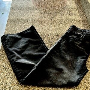 Girls size 12 old navy gray high rise baggy wide leg jeans